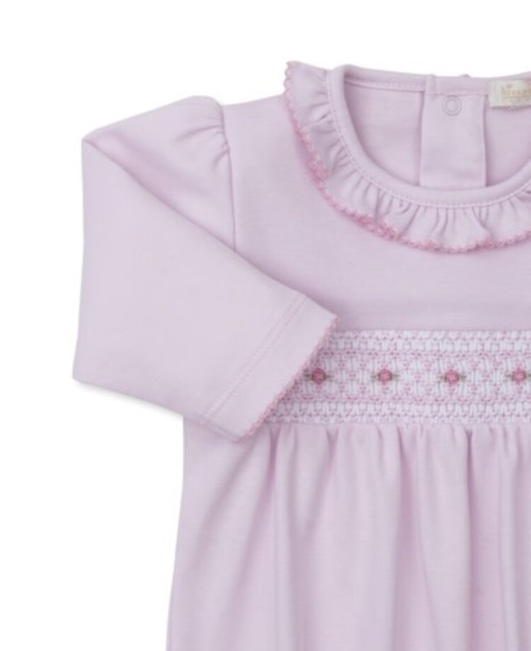 Kissy Kissy Pink Smocked Ruff Collar Gown