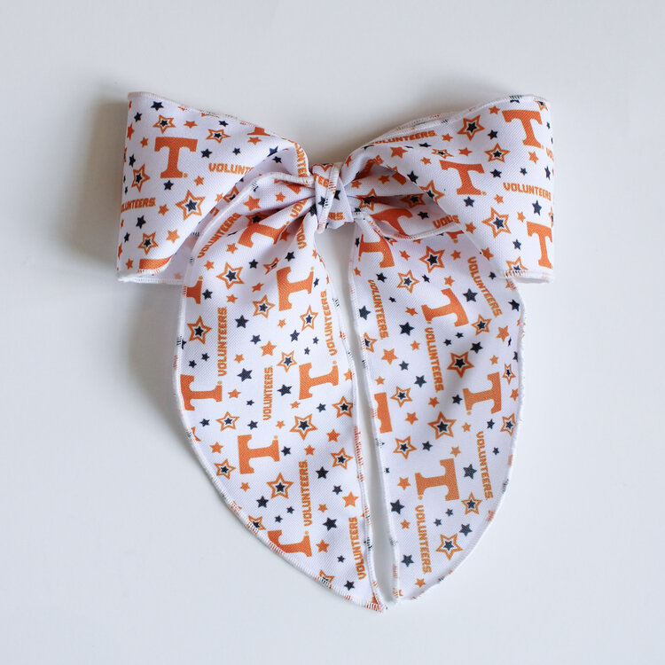 Wee Ones College Print Fabric Bow