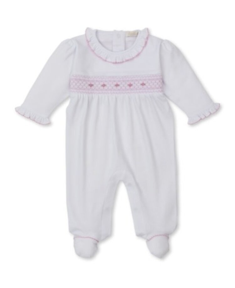 Kissy Kissy Smocked Ruffle Collar Footie