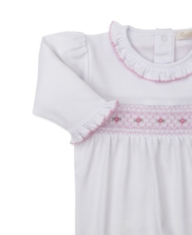 Kissy Kissy Smocked Ruffle Collar Footie