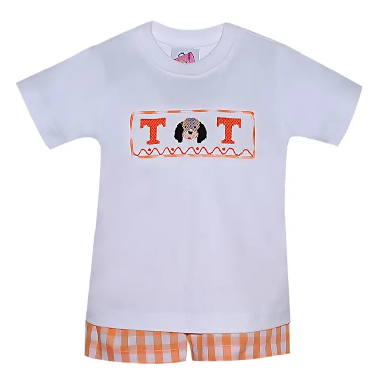 Remember Nguyen Smocked Hound Dog Short Set