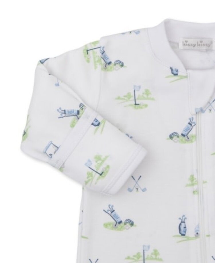 Kissy Kissy Fairway Four Bl Zip Footie