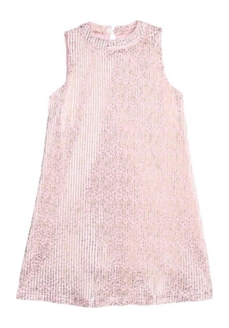 Bisby Pink Crinkle Stars Swing Dress