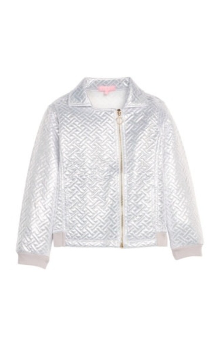 Bisby Silver Quilted Moto Jacket