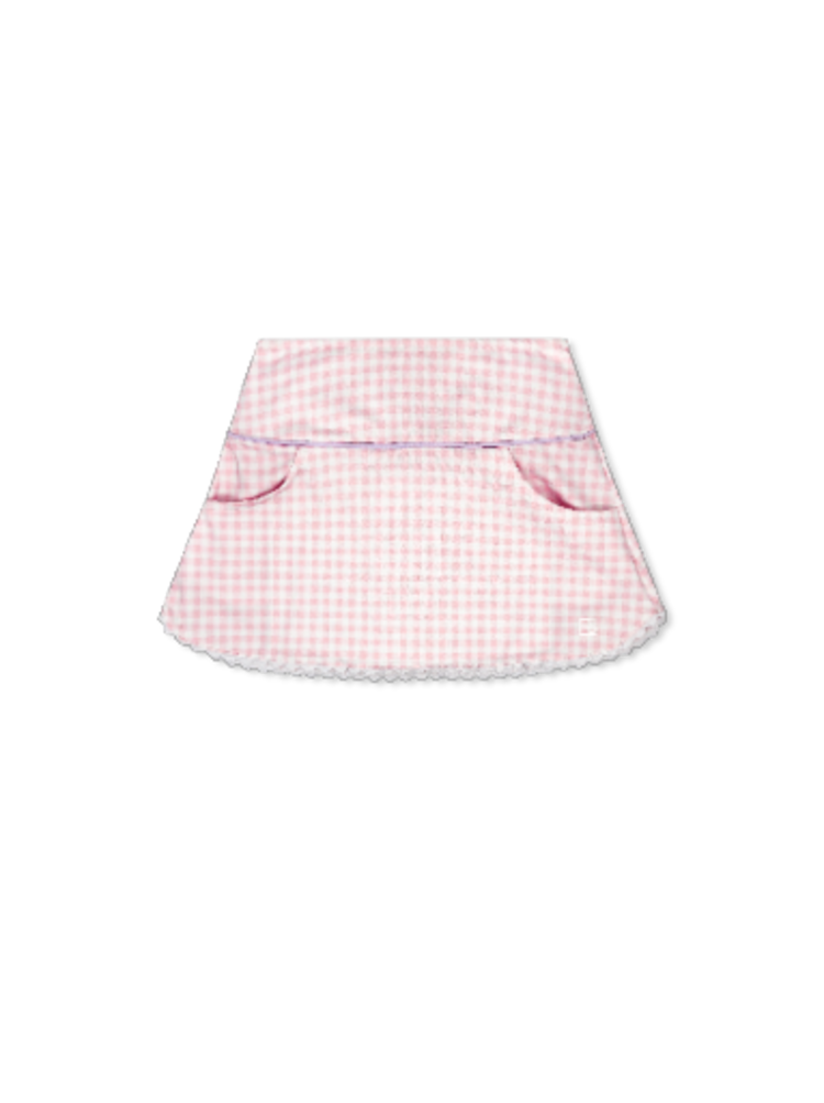 Set Athleisure Pink Check Tiffany Scallop Skort