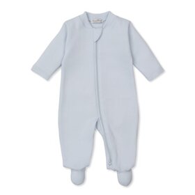 Kissy Kissy Blue Jacquard Zip Footie