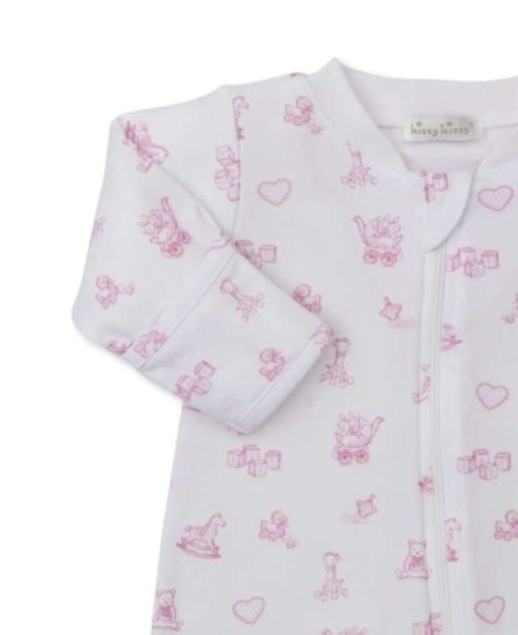 Kissy Kissy footie w/ zip prt