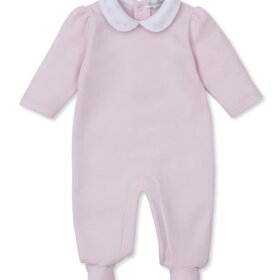 Kissy Kissy Pink Jacquard Collar Footie