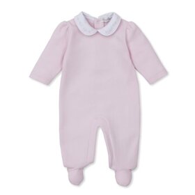 Kissy Kissy Pink Jacquard Collar Footie