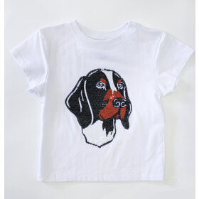 Azarhia Orange Game Day Sequin Hound Tee