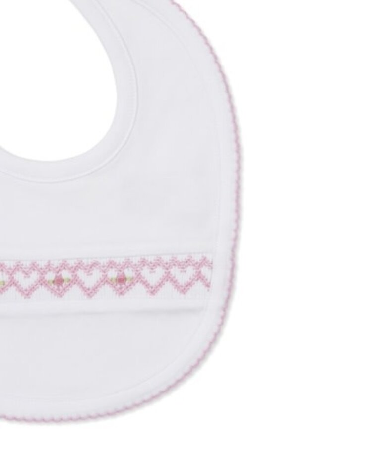 Kissy Kissy Smocked Floral Bib