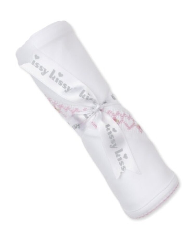 Kissy Kissy Smocked Floral Blanket