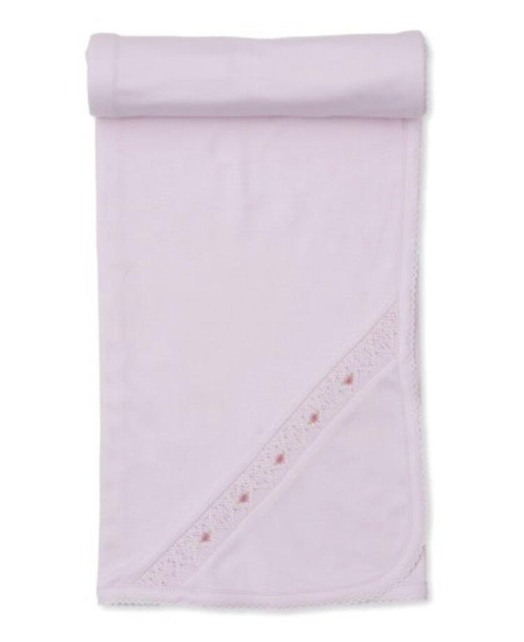 Kissy Kissy Smocked Floral Blanket