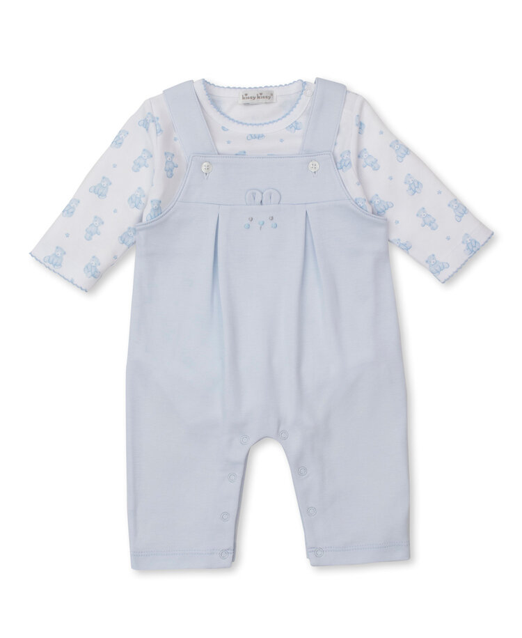 Kissy Kissy Blue Teddy Bear Time Overall Set
