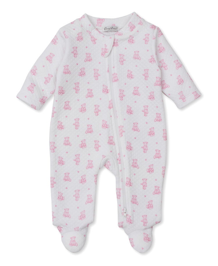Kissy Kissy Teddy Bear Time Jacquard Zip Footie