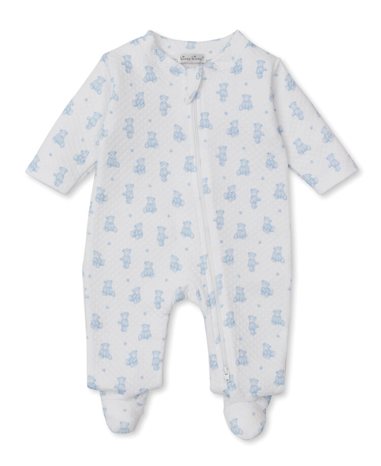 Kissy Kissy Teddy Bear Time Jacquard Zip Footie