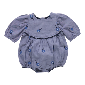 Pink Chicken Blue Blossom Emb Rowan Bubble