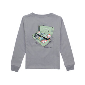 Properly Tied Battleship Grey Tackle Box LS Tee