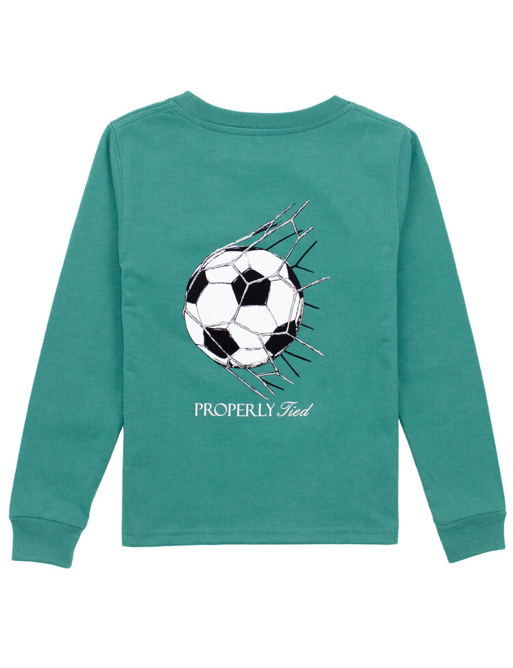 Properly Tied Teal Goal LS Tee