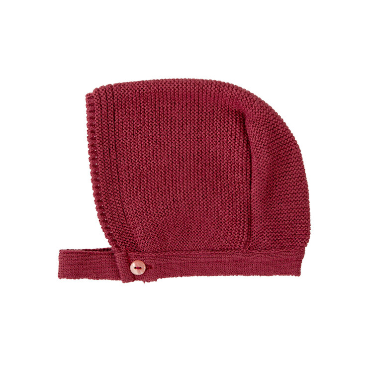 Babidu Burgundy Knitted Floral Dress