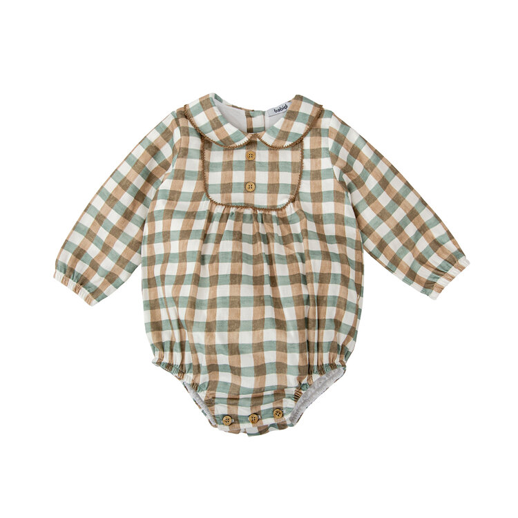 Babidu Green/Brown Check Bubble