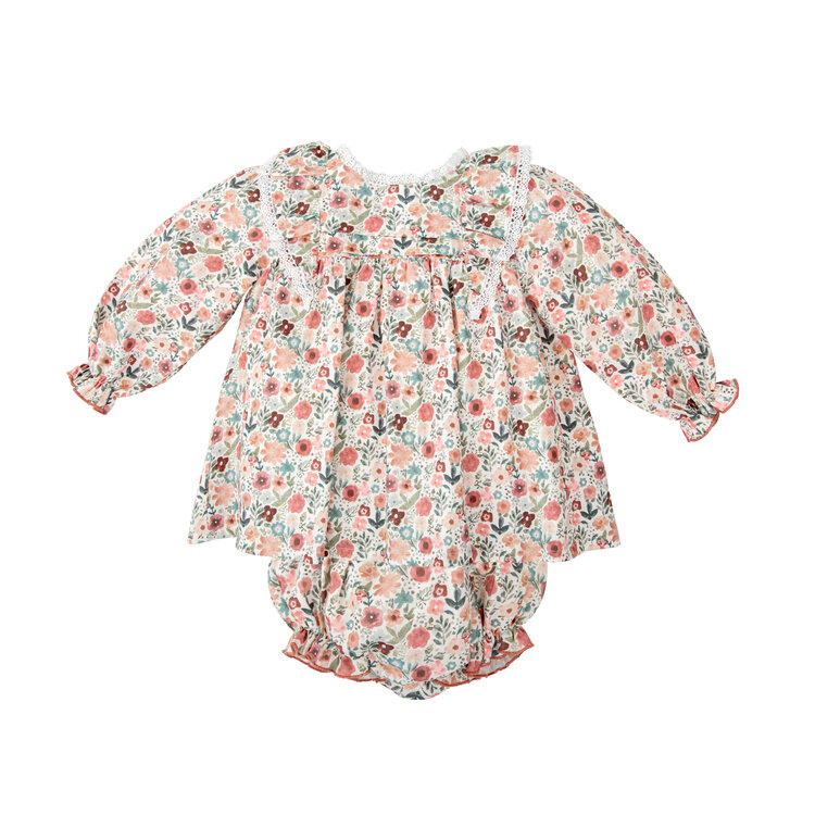 Babidu Pink Floral Lace Collar Set