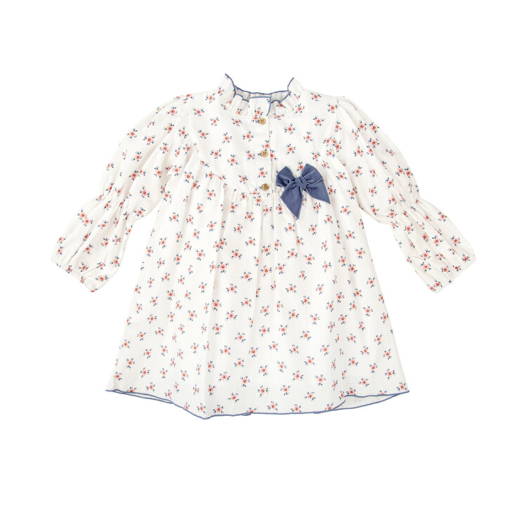 Babidu Pink Floral W/Bow Dress