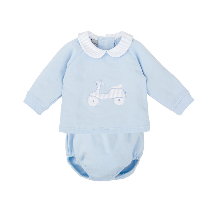 Babidu Blue Sweater Scooter Set