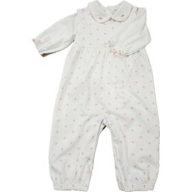 Baby Threads Pink Flower Overall Set