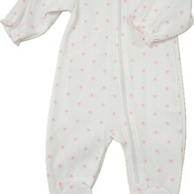 Baby Threads Pink Flower Footie
