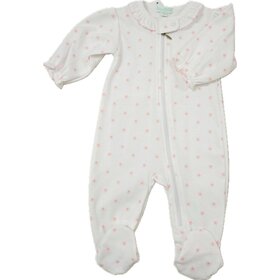 Baby Threads Pink Flower Footie