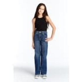 Tractr Med Indigo Wide Straight Jean