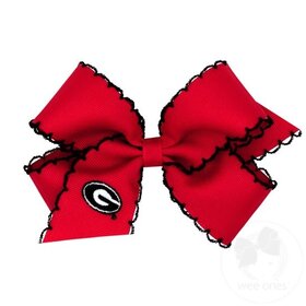 Wee Ones Collegiate Emb Moonstitch Bow