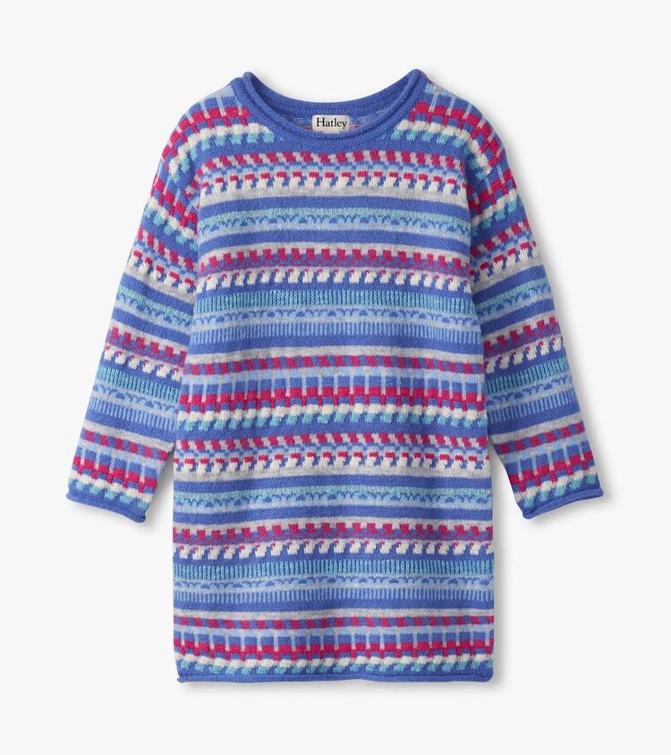 Hatley Blueberry Stripe Sweater Dress