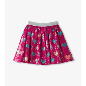 Hatley Pink Busted Hearts Sequin Skirt