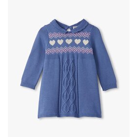 Hatley Polar Bear Cable Knit Sweater Dress