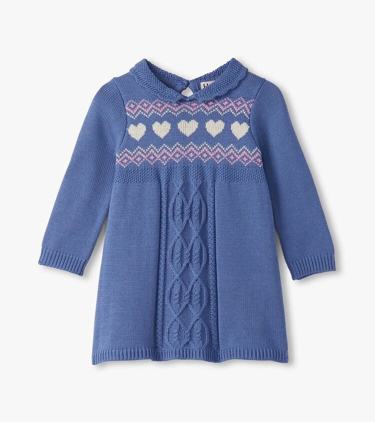 Hatley Polar Bear Cable Knit Sweater Dress