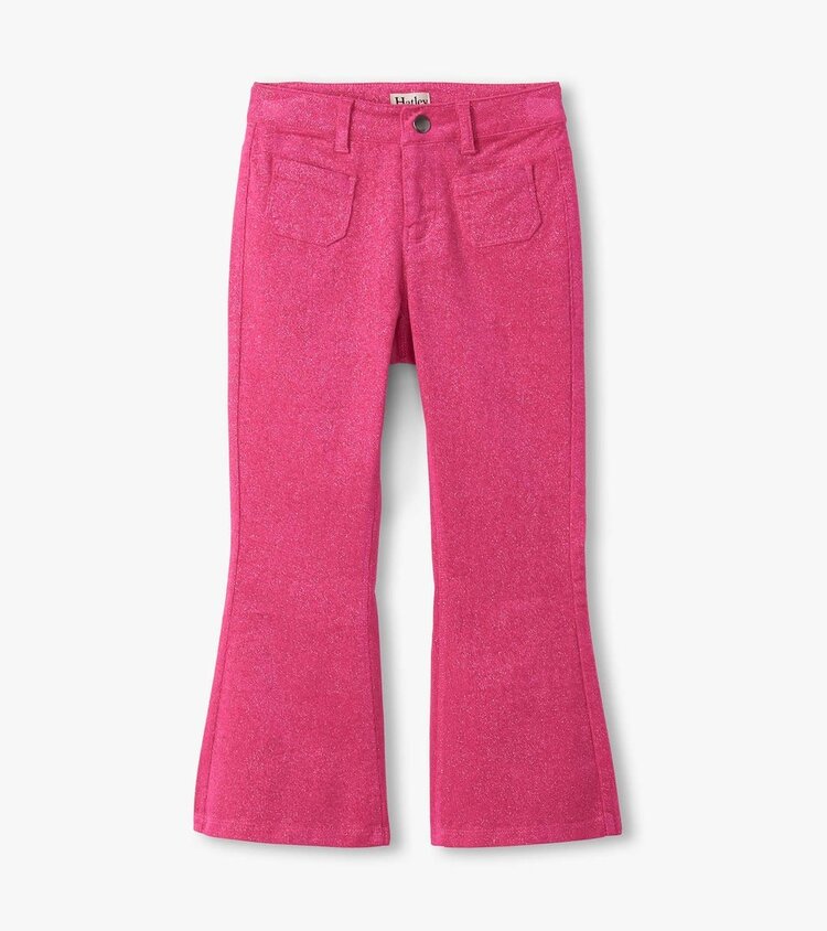 Hatley Raspberry Rose Patch Pocket Flared Pants
