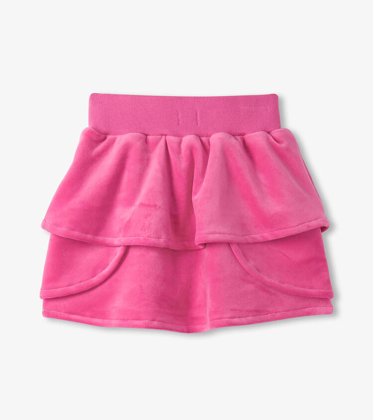 Hatley Raspberry Rose Velour Skirt