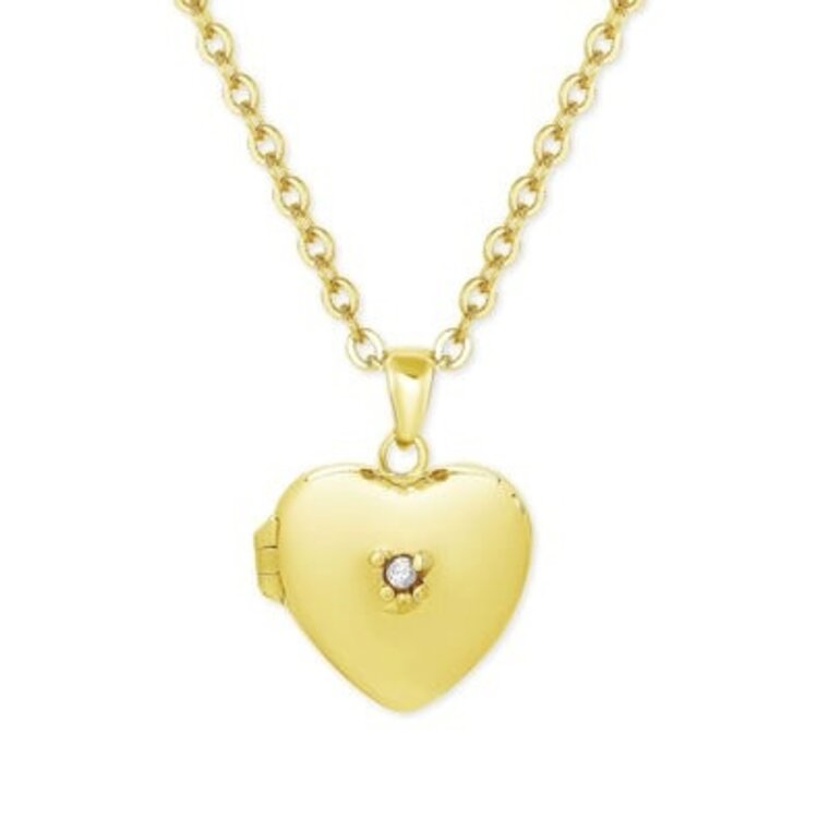 Lily Nily Heart Locket w/CZ