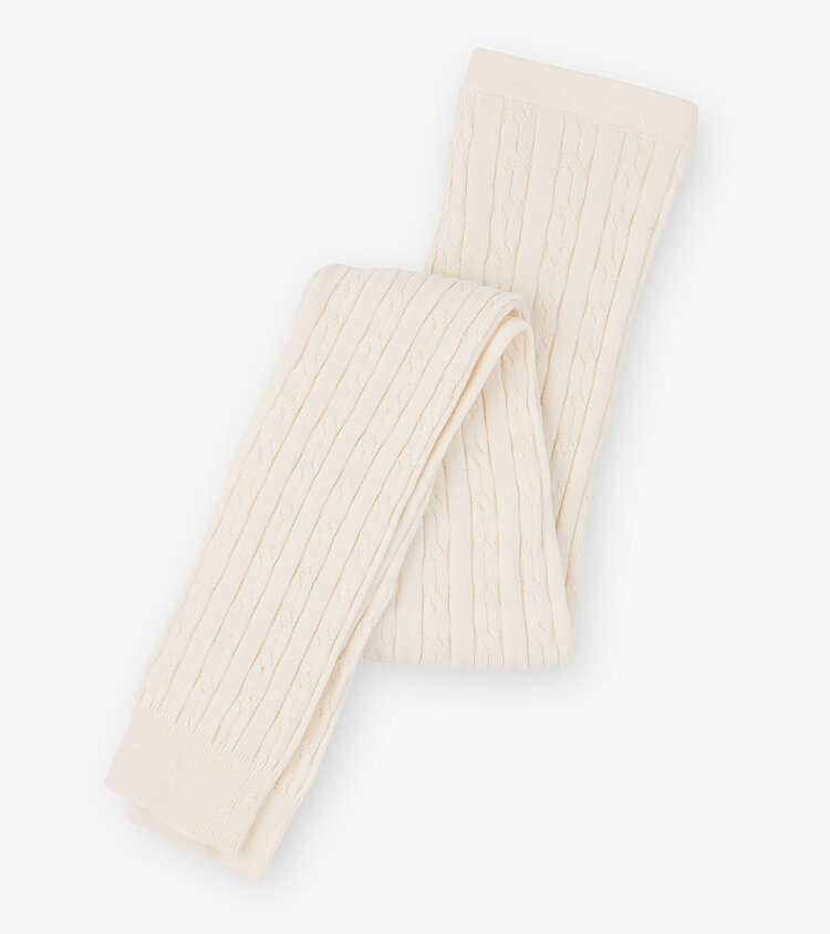 Hatley Cream Cable Knit Tights