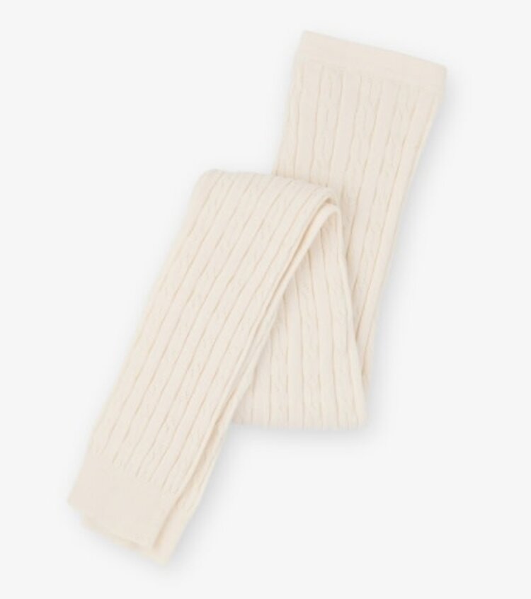 Hatley Cream Cable Knit Tights