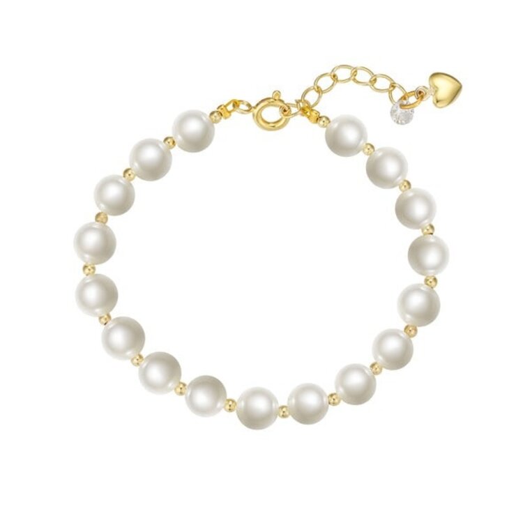 Lily Nily Imitation Pearl and Gold Ball Bracelet MD