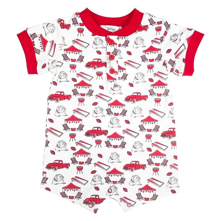 Ishtex Bulldog Tailgate Romper