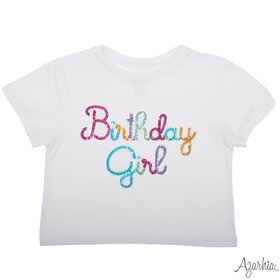 Azarhia Birthday Girl Sequin Boxy T-shirt