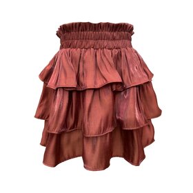 Pleat Chestnut Shimmer Luna Skirt