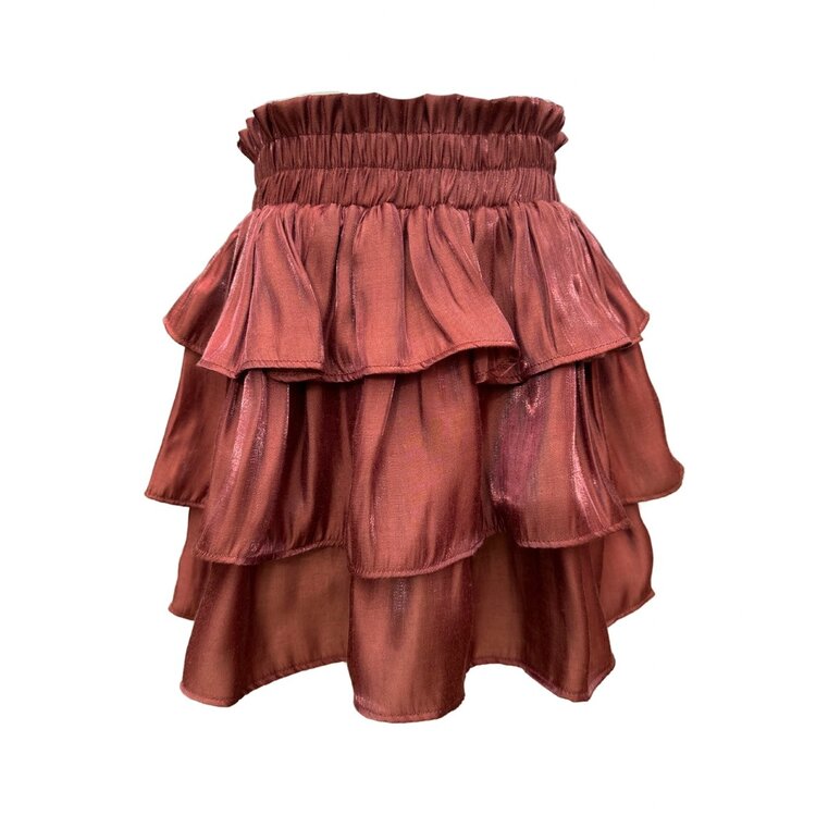 Pleat Chestnut Shimmer Luna Skirt