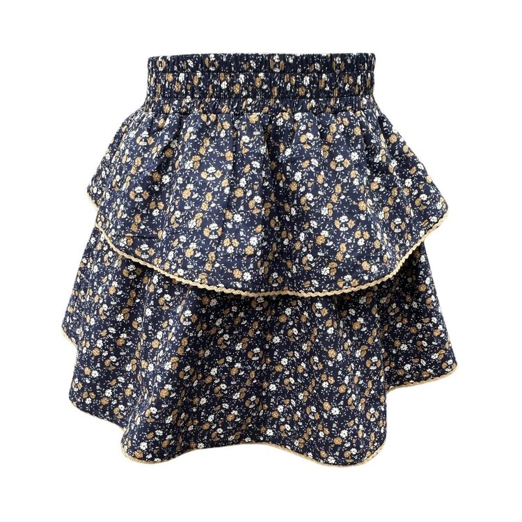 Pleat Parker Skirt Midnight Floral