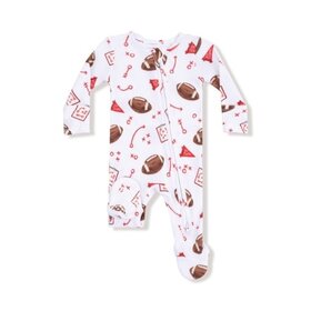 Angel Dear Touchdown Time - Red - 2 Way Zipper Footie