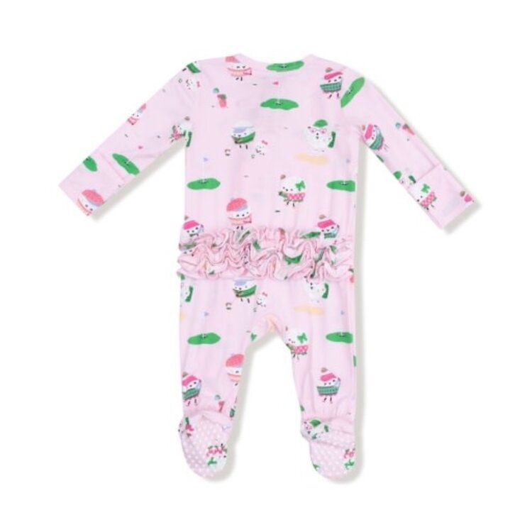 Angel Dear Golf Pros - Girl - 2 Way Zipper Ruffle Back Footie